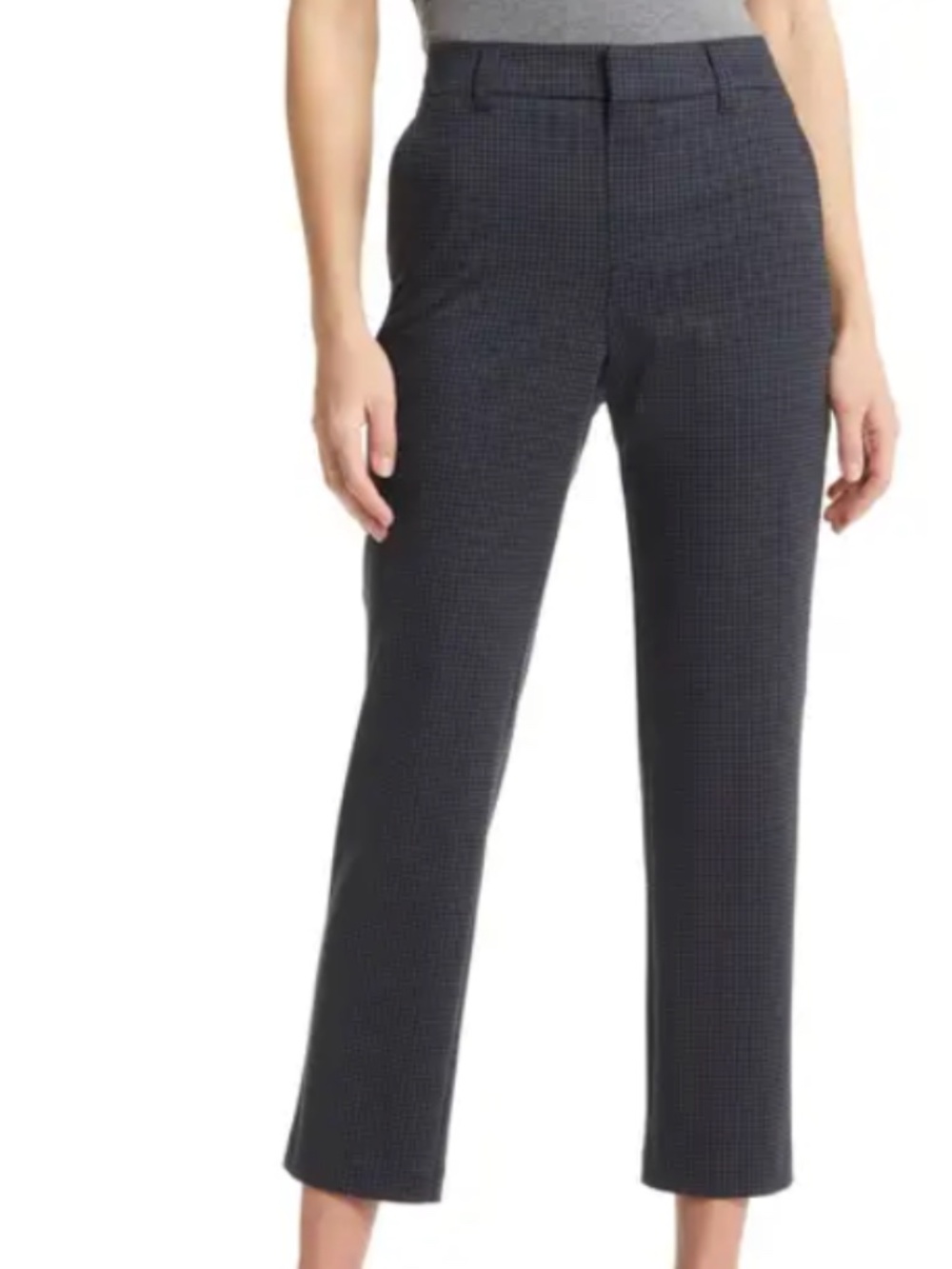 Wit&Wisdom Ab'Solution High Waist Crop Pants Sz4 Grey Plaid
